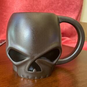 Harley Davidson Skull Coffee Tea Mug Cup Matte Black 3D H-D 2015 Handle Sculpted